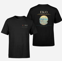 Thumbnail for Elko Regional Airport (EKO) design printed on black double-side t-shirt