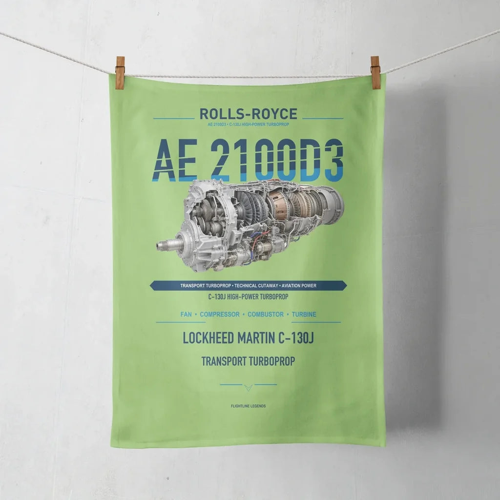 AE 2100D3 design on light green towel