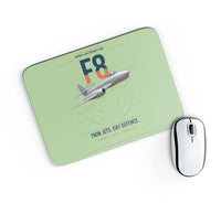 Thumbnail for Gloster Meteor F8 design on light green rectangle mouse pad