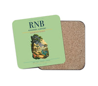 Thumbnail for Ronneby Airport (RNB) design on light green 1 piece coaster