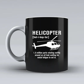 Helicopter [Noun] Ceramic White Mugs