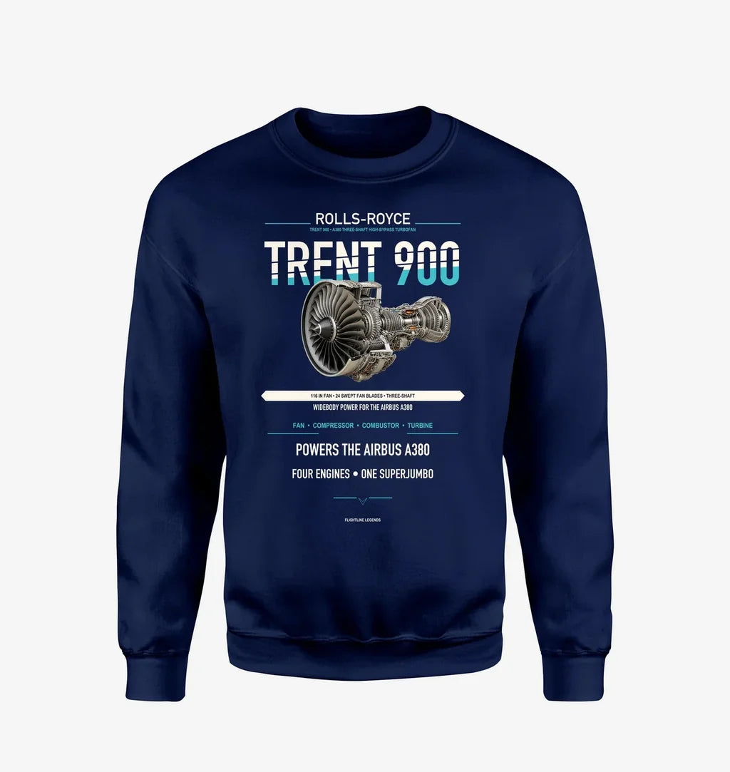 TRENT 900 design on navy blue sweatshirt