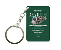 Thumbnail for AE 2100D3 Key Chain design on dark green key chain