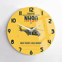 Thumbnail for NHIndustries NH90 TTH design on yellow no frame wall clock