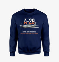Thumbnail for A-29 Super Tucano Light Attack design on navy blue sweatshirt