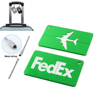 Thumbnail for FedEx Aluminum Luggage tag in green