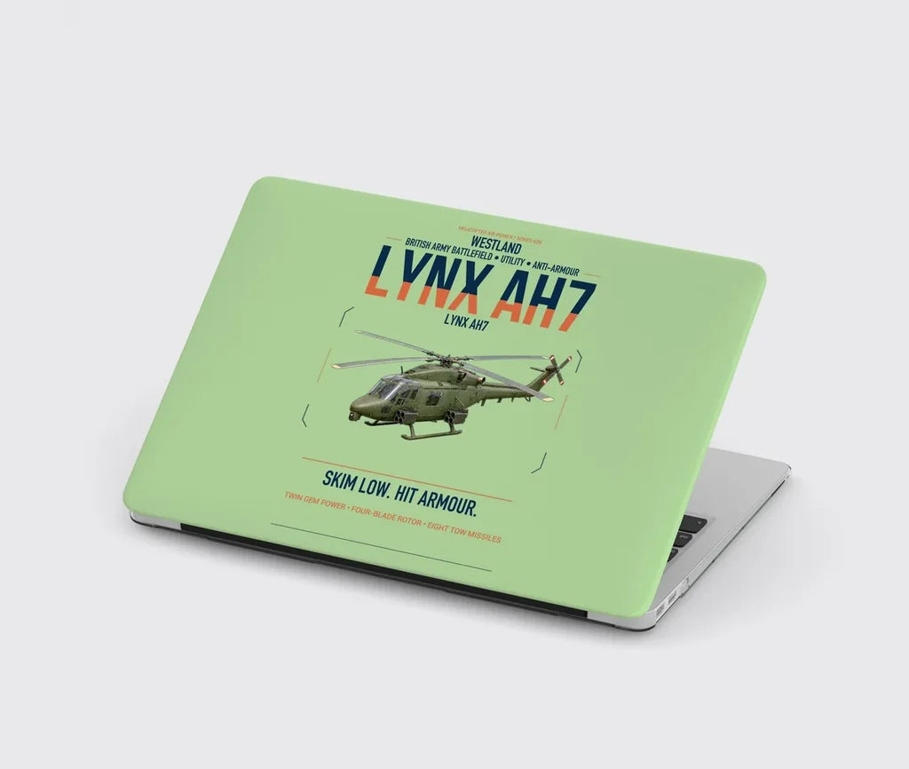 Westland Lynx AH7 design on light green MacBook case
