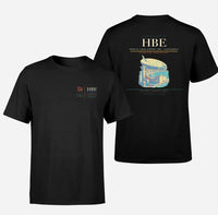 Thumbnail for Borg El Arab Airport (HBE) design printed on black double-side t-shirt