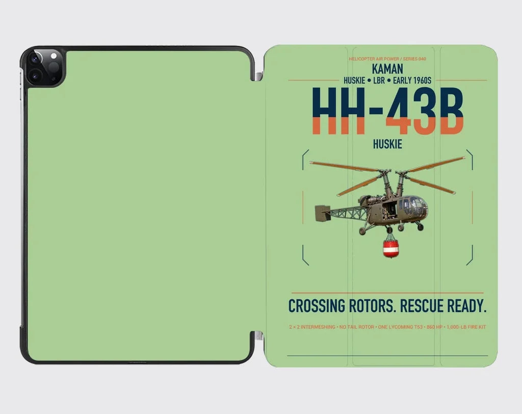 Kaman HH-43B Huskie design on light green ipad tablet case