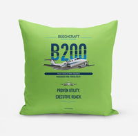Thumbnail for Beechcraft King Air B200 design on light green pillow