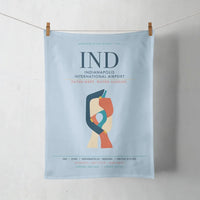 Thumbnail for Indianapolis International Airport (IND) design on light blue towel