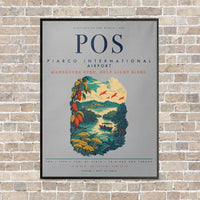 Thumbnail for Piarco International Airport POS vertical canvas print - framed - light gray background