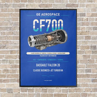 Thumbnail for CF700 vertical canvas print - framed - blue background