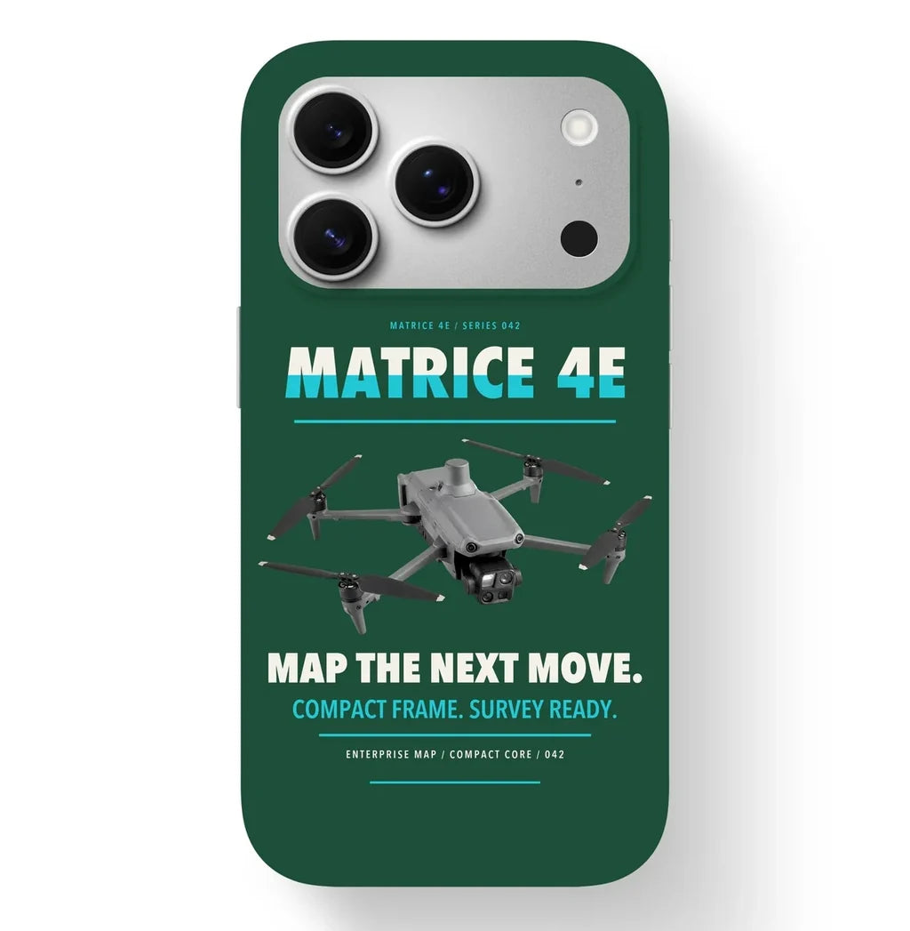DJI Matrice 4E Case design on dark green iphone case