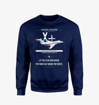 Thumbnail for Cessna Citation X+ design on navy blue sweatshirt
