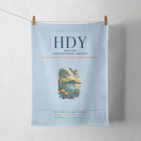 Thumbnail for Hat Yai International Airport (HDY) design on light blue towel