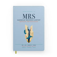 Thumbnail for Marseille Provence Airport (MRS) design on light blue notebook