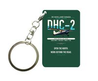 Thumbnail for DHC-2 Beaver Mk I design on dark green designed key chain, double-side print