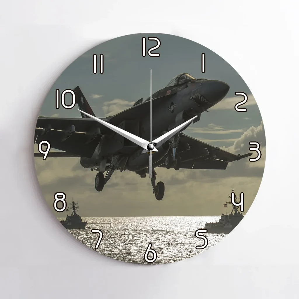 Deparing Jet from Sea Base Wall Clock - view 2