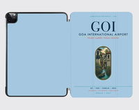 Thumbnail for Goa International Airport Dabolim (GOI) design on light blue ipad tablet case