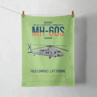 Thumbnail for Sikorsky MH-60S Seahawk design on light green towel