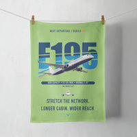 Thumbnail for Embraer E195 design on light green towel