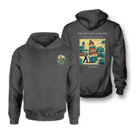 Thumbnail for VINTAGE G4379 - The Skycap's Pyramid - Double-Side Hoodie design on darkgray double side