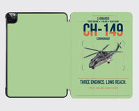 Thumbnail for Leonardo CH-149 Cormorant design on light green ipad tablet case