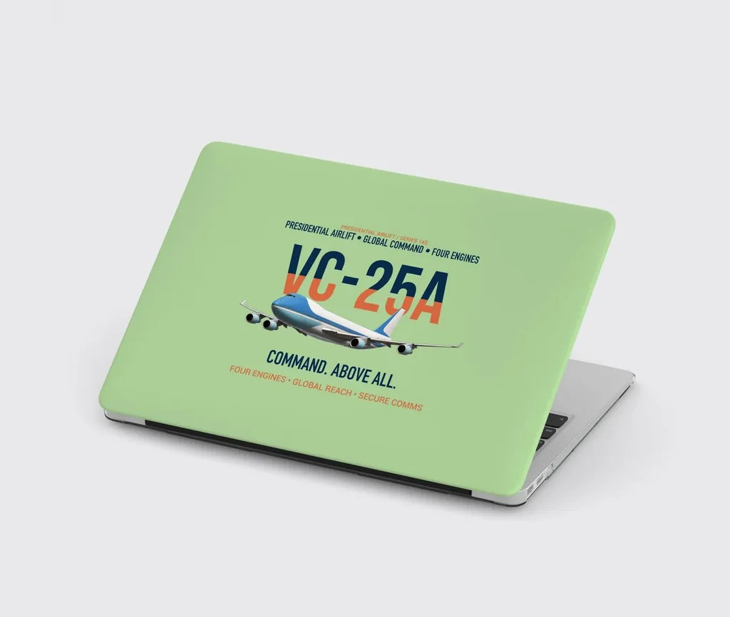 VC-25A Air Force One Presidential Airlift design on light green MacBook case