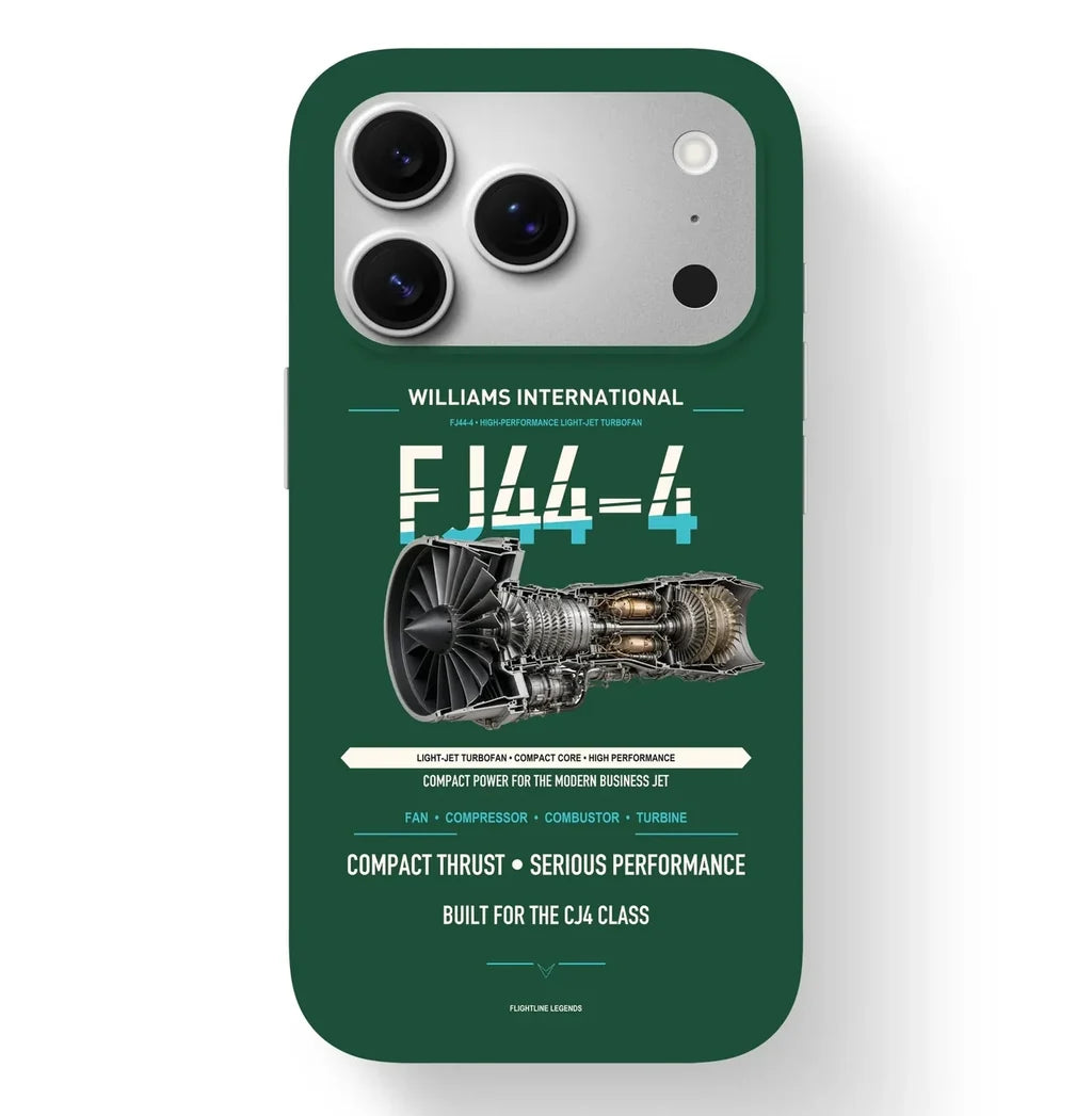 FJ44-4 Case design on dark green iphone case