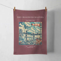 Thumbnail for VINTAGE G4109 - The Crosswind Masters - Designed Towels design on darkred