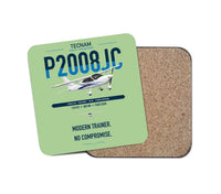 Thumbnail for Tecnam P2008JC NG design on light green 1 piece coaster