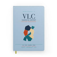 Thumbnail for Valencia Airport (VLC) design on light blue notebook