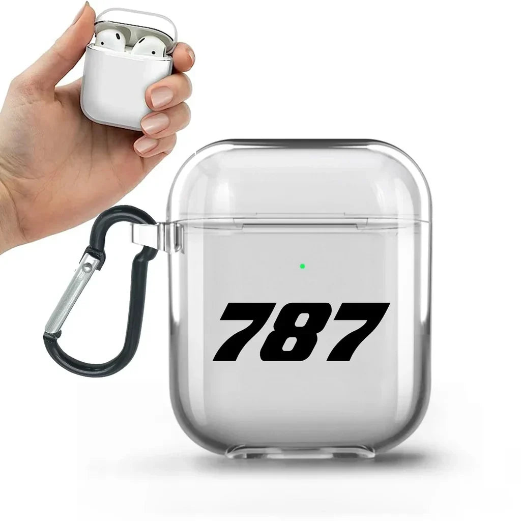 Boeing 787 Flat Text AirPods Pro plastic case - With Buckle