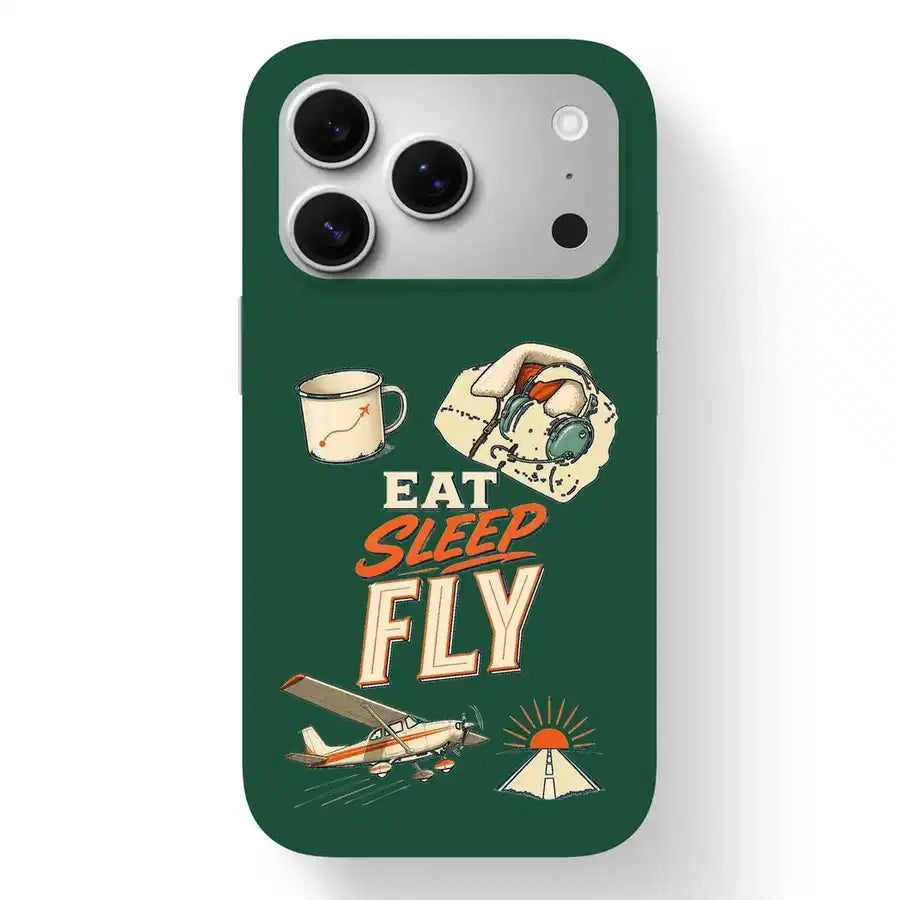 SIGNAL 617 - Eat Sleep Fly V2 - MagSafe iPhone 17 Pro design on dark green magsafe iphone 17 pro