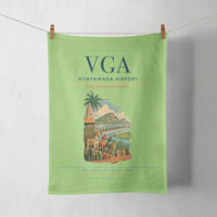 Thumbnail for Vijayawada Airport (VGA) design on light green towel