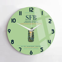 Thumbnail for Orlando Sanford International Airport (SFB) design on light green no frame wall clock