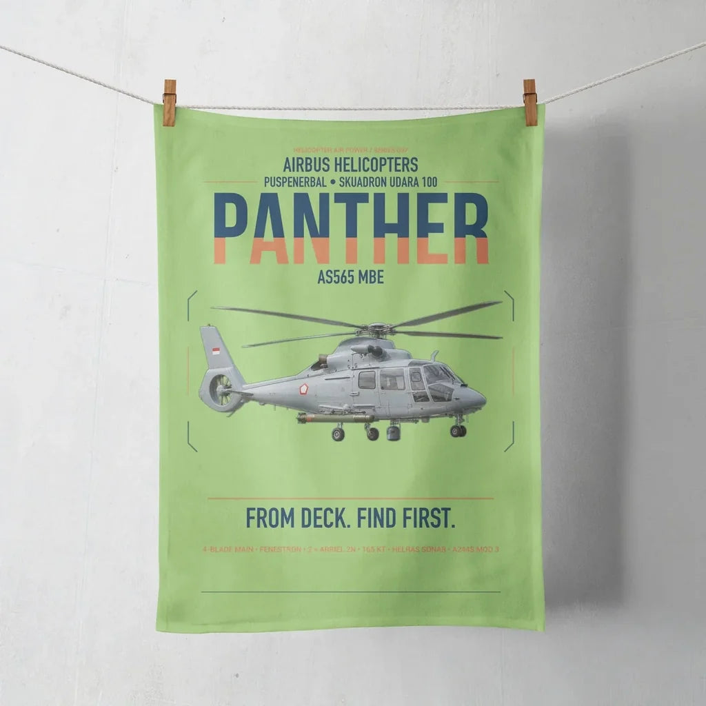 Airbus Helicopters AS565 MBe Panther design on light green towel