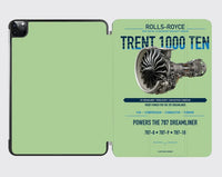 Thumbnail for TRENT 1000 TEN design on light green ipad tablet case