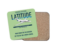Thumbnail for Cessna Citation Latitude design on light green 1 piece coaster