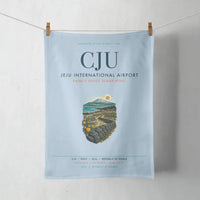 Thumbnail for Jeju International Airport (CJU) design on light blue towel
