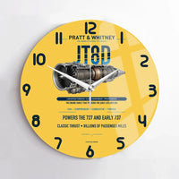Thumbnail for JT8D design on yellow no frame wall clock