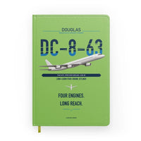 Thumbnail for Douglas DC-8-63 design on light green notebook