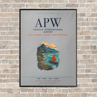 Thumbnail for Faleolo International Airport APW vertical canvas print - framed - light gray background