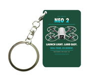 Thumbnail for DJI Neo 2 Key Chain design on dark green key chain