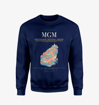 Thumbnail for Montgomery Regional Airport (MGM) design on navy blue sweatshirt