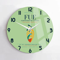 Thumbnail for Fuerteventura Airport (FUE) design on light green no frame wall clock