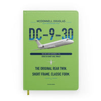 Thumbnail for McDonnell Douglas DC-9-30 design on light green notebook