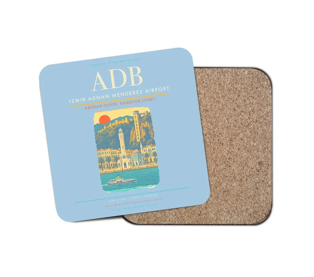 Izmir Adnan Menderes Airport ADB Coaster 1-Piece - Light Blue