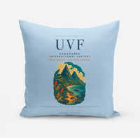 Thumbnail for Hewanorra International Airport (UVF) design on light blue pillow